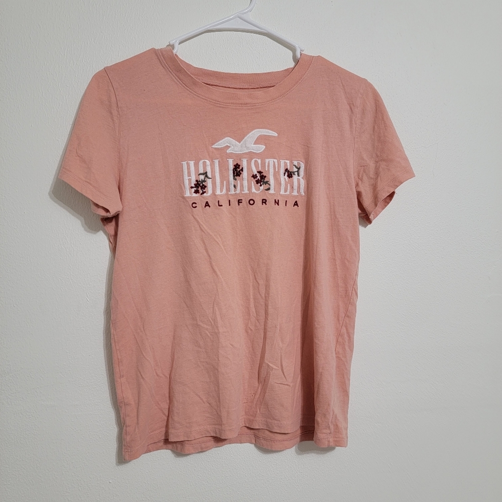 Pink Floral Hollister Shirt